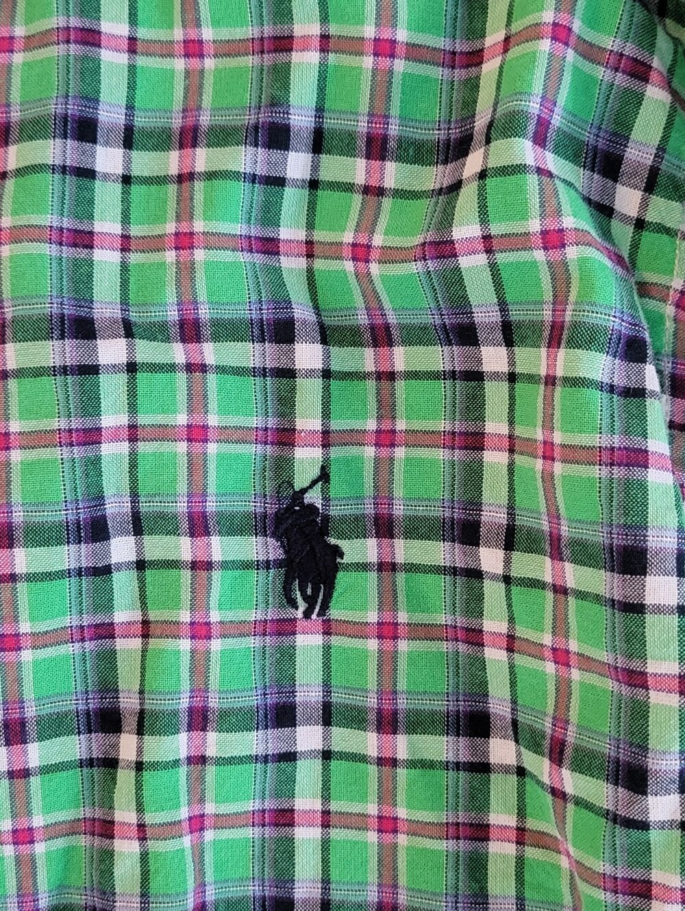 Boys Polo by Ralph Lauren Green Plaid Button-Down Shirt